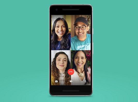 WhatsApp launches four-person group video calling