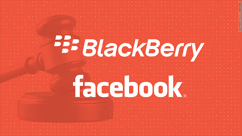 BlackBerry (BB) filed a lawsuit in California on Tuesday against Facebook