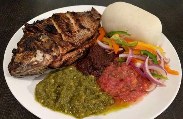 Banku and Tilapia, one of Ghana's favourite dishes