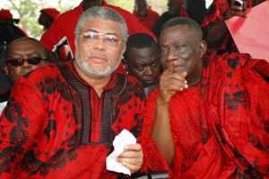 Rawlings (left) and Atta Mills (right)