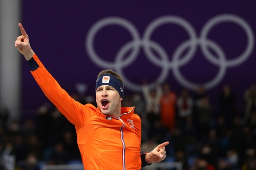 Dutch speedskater Sven Kramer won the 5,000 meters for the third straight Olympics. Heâ€™s the first man in Olympic history to win eight speedskating medals