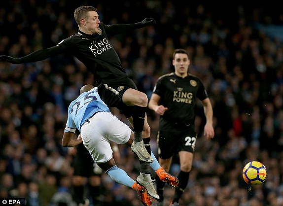Leicester were easily beaten by Manchester City