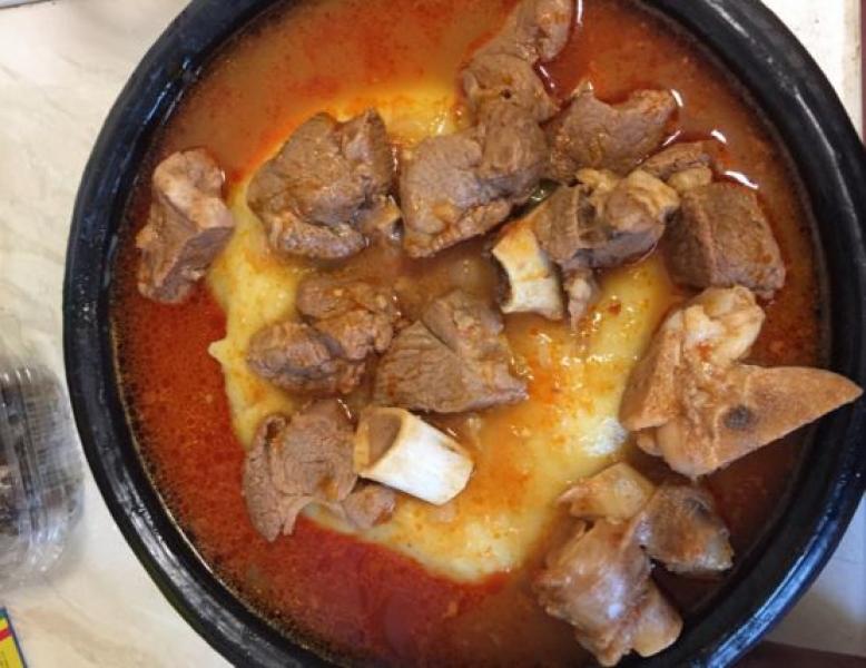 Fufu with Goat light soup