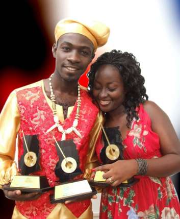 Okyeame Kwame and wife Annica