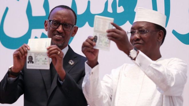 Paul Kagame and Idriss Deby received the first two African Union passports