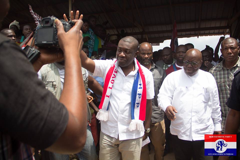 Kojo Oppong Nkrumah with Nana Addo