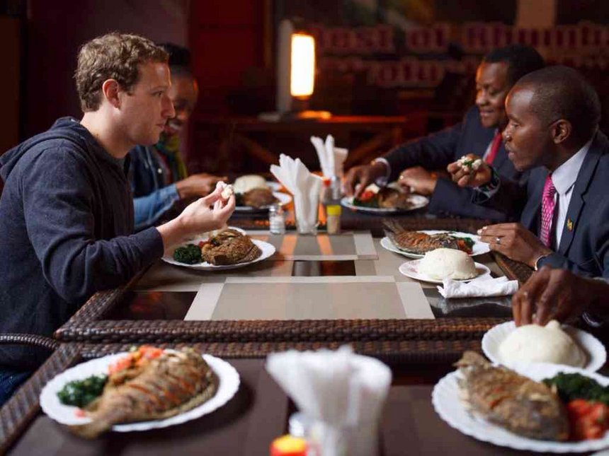 Mark Zuckerberg tucks in 'ugali' and tilapia 