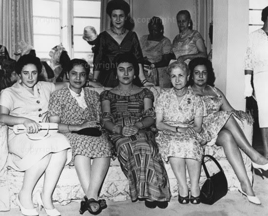Fathia Nkrumah at CWAAD with Tunisia women delegates, July 1960