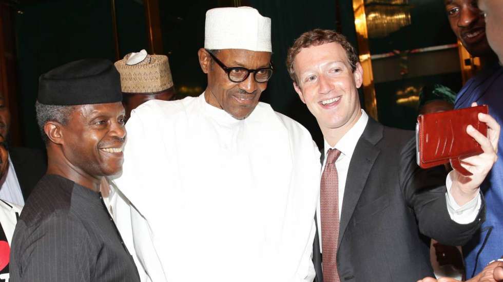 Muhammadu Buhari with Mark Zuckerberg 
