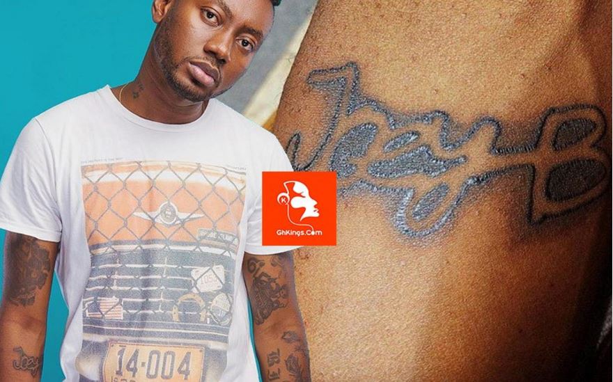 Pappy Kojo with Joey B's tattoo