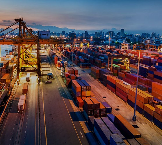 Cargo awaiting routine checks at Port