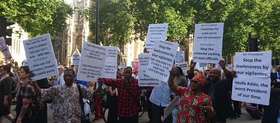 ghanaians_in UK_demonstrating