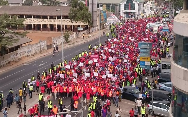 A labour union strike