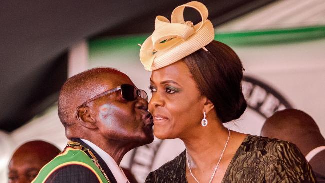 Zimbabwe President Robert Mugabe, 93, and his wife Grace, 52.