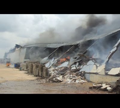 Kingdom books warehouse  in flames a few months ago
