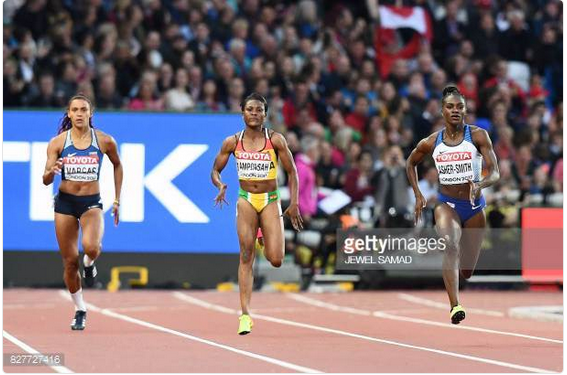 Janet Amponsah (middle) miss out on Women's 200m final in the Commonwealth Games