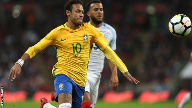Neymar played for his country in a 0-0 friendly against England at Wembley last November