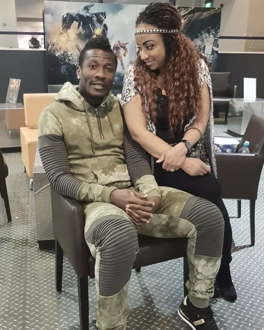 Asamoah Gyan and his wife Gifty