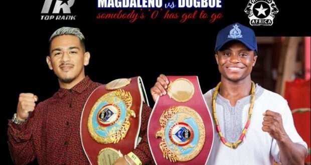 Ghana’s Isaac Dogboe will battle it out with the Mexican, Jessie Magdaleno  WBO title on Saturday April 28, 2018 in Philadelphia, USA.