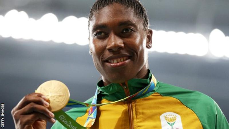 South Africa's Caster Semenya is a double Olympic champion in the 800m