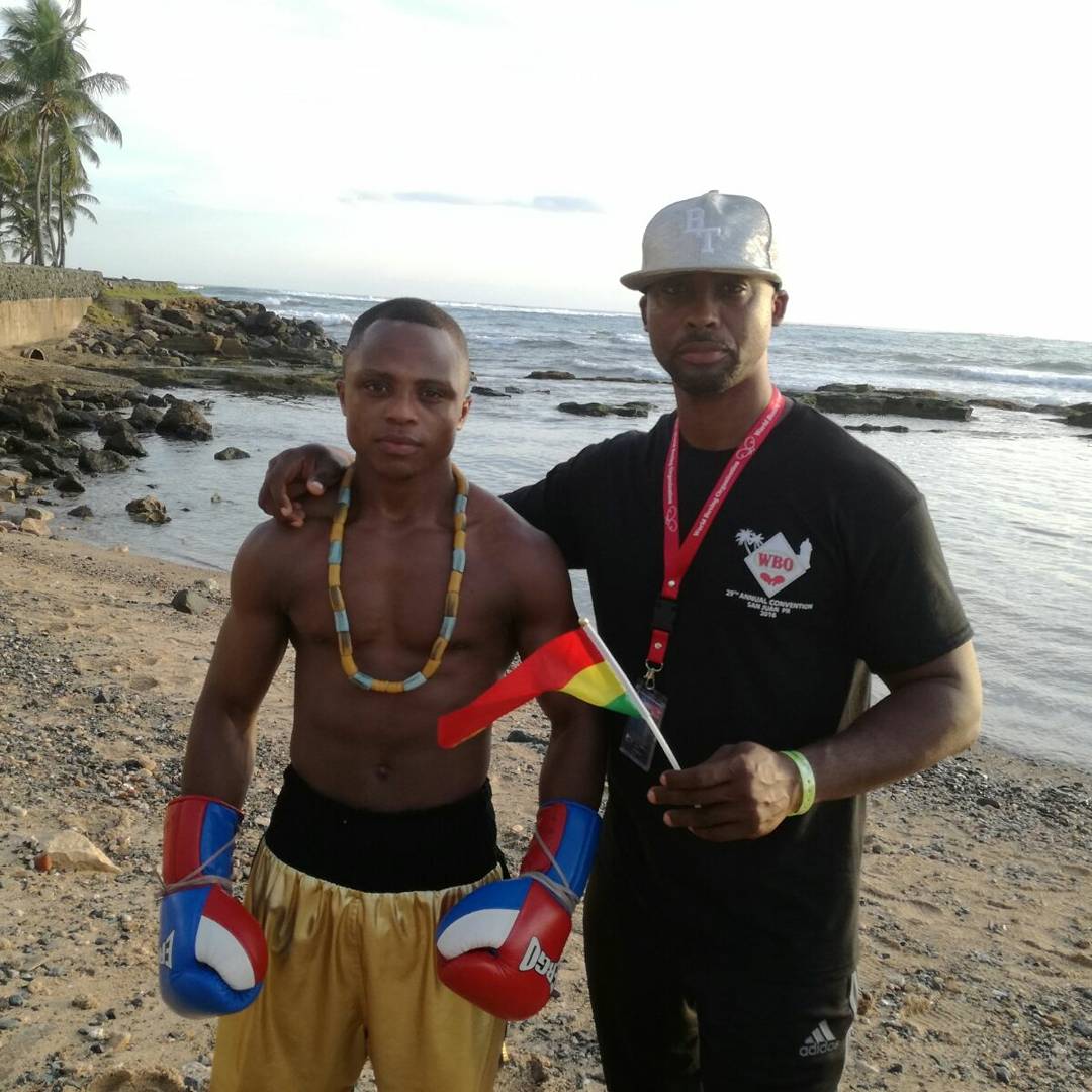 Isaac Dogboe and his father Paul Dogboe