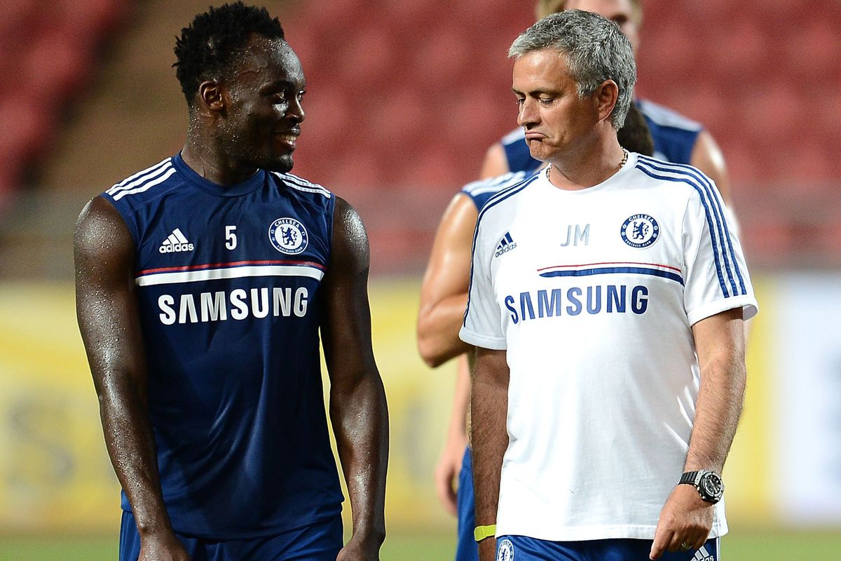 Essien and Mourinho 