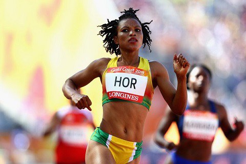 Hor Halutie finished last in the Women's 100m final at the Commonwealth Games