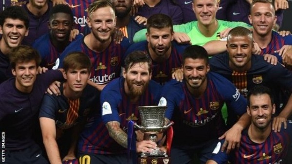 Barcelona captain Lionel Messi has now won a record 33 trophies with the club - one ahead of Andres Iniesta