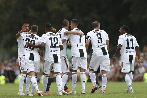 Cristiano Ronaldo scored on his Juventus debut - but a pitch invasion stopped the game early 