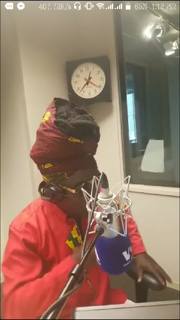 Kojo Antwi in the studio of VOA