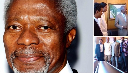 Ronaldinho pays tribute to Kofi Annan