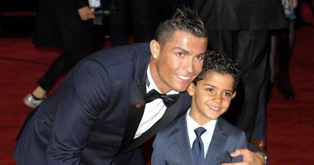 Cristiano Ronaldo and his son