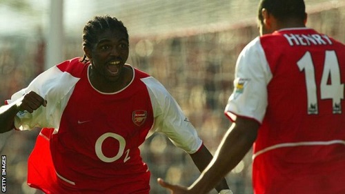 Kanu won two Premier League titles after signing for Arsenal from Inter Milan in 1999 (Image credit: Getty Images) 