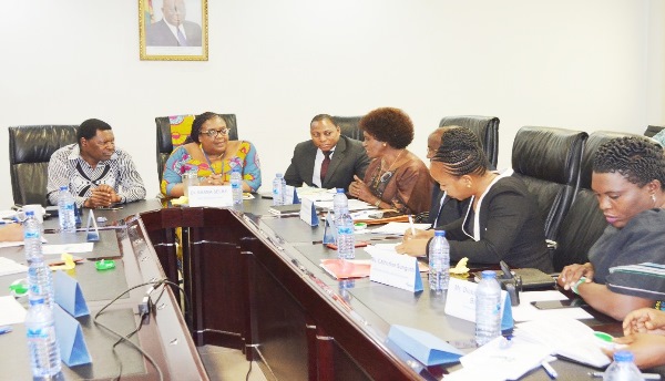 Dr. Annor, CEO of NHIA, [Far left] interacting with the Tanzania delegation