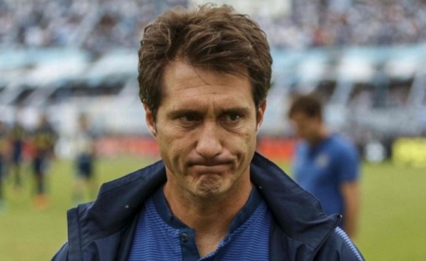 Boca Juniors coach Guillermo Schelotto leaves after Copa Libertadores loss