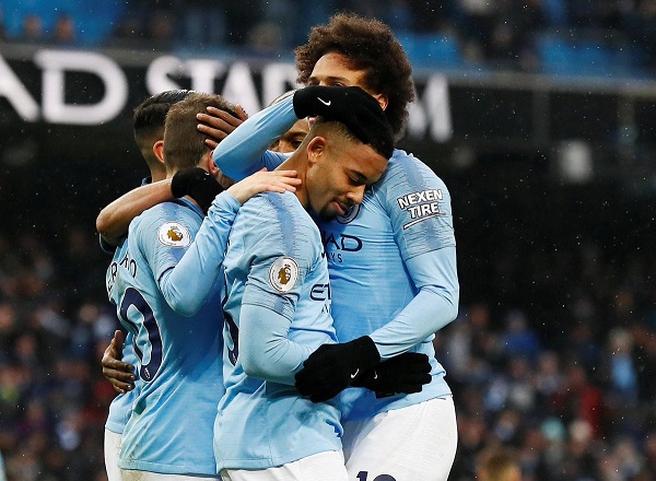 EPL: Jesus hits brace to send Manchester City top