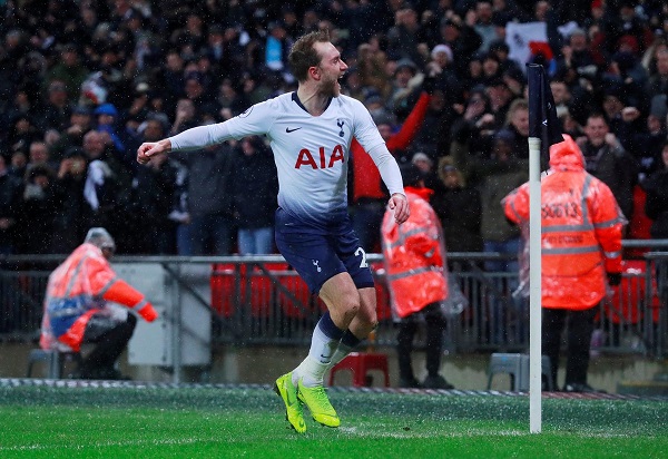 Injury-time Eriksen winner ends Burnley resistence