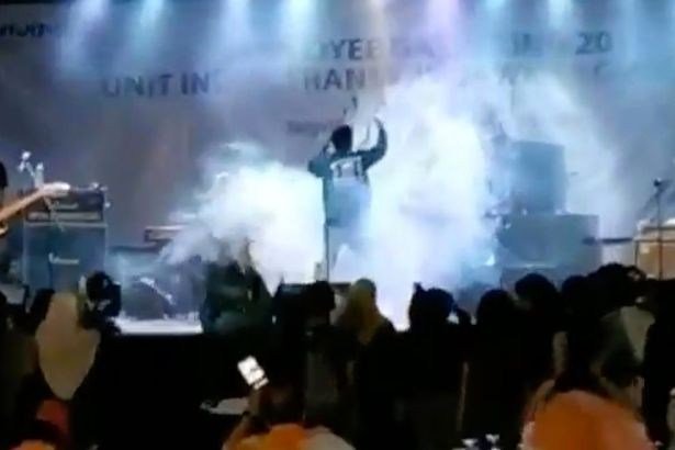 Video: Boy band swept off stage by Indonesian tsunami 