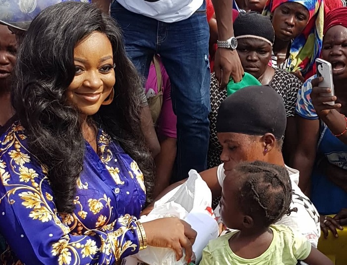 Jackie Appiah donates to market women as she celebrates her birthday