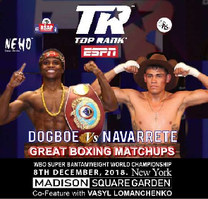 Dogboe aims to knockout Navarrete as he makes second title defence