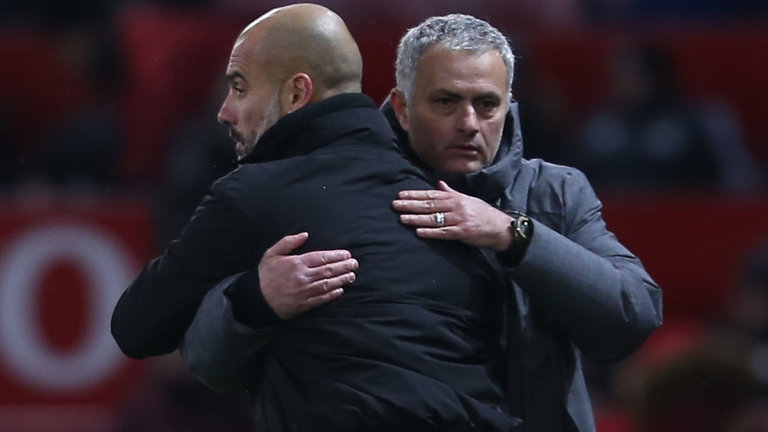 Mourinho says he is having to settle for second best behind rival Pep Guardiola 