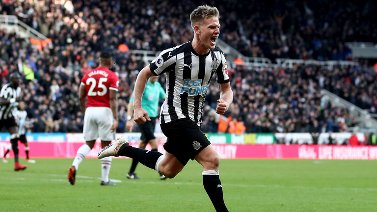 Man United were beaten by Newcastle