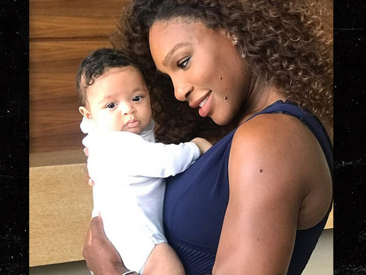 Serena Williams and her baby