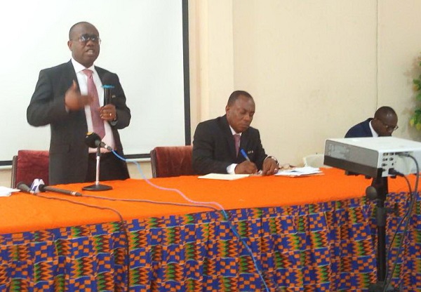 GFA President Kwesi Nyantakyi announcing the start of the Ghana Premier League