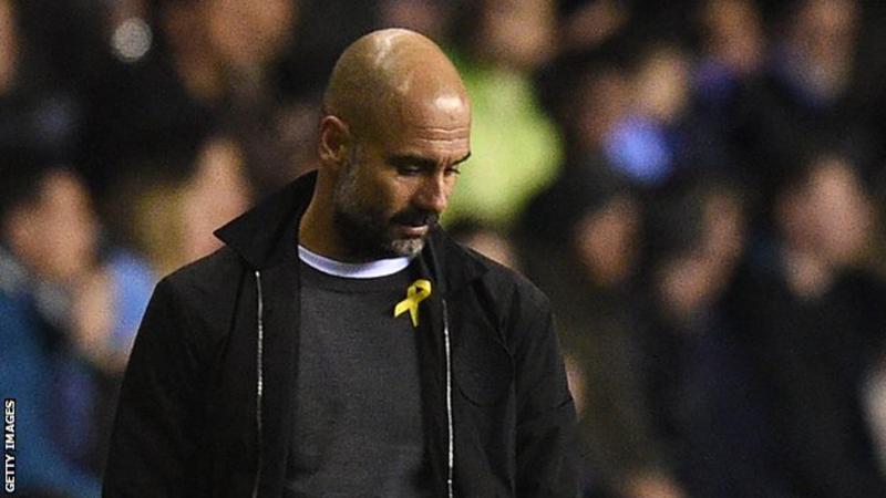 Guardiola had twice been warned by the FA about wearing the yellow ribbon