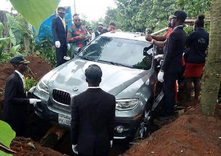 Man buries Father in luxurious $90,000 BMW