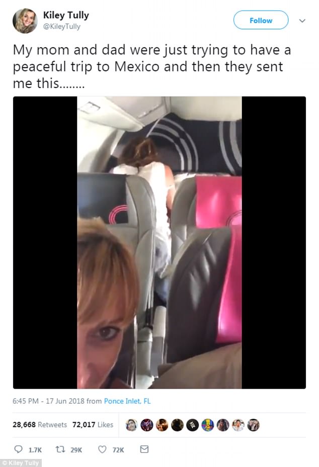 Husband and wife share video of couple having sex in a private jet