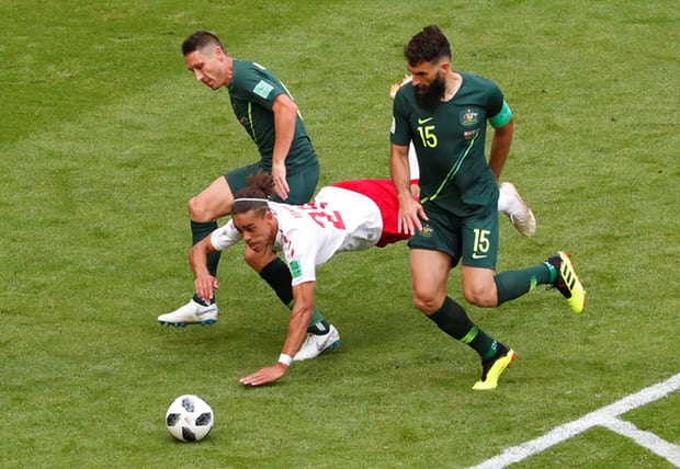 Denmark drew 1-1 with Australia