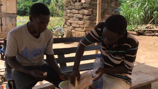 Two Koforidua boys use cassava waste to generate electricity