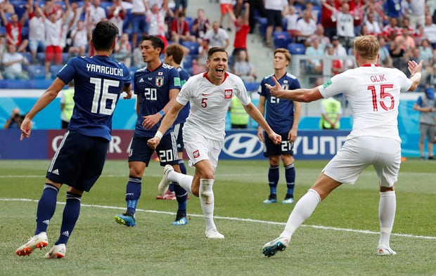 Poland beat Japan by 1-0 in Russia 2018